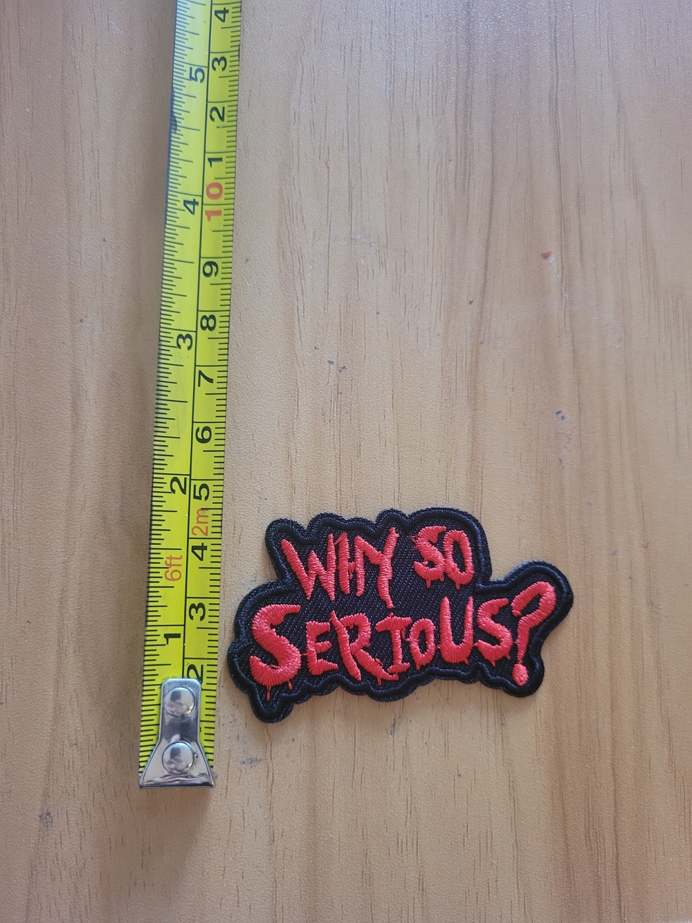 🎃BUY 2 GET 1 FREE🎃Why So Serious? Red & Black Embroidered Patch